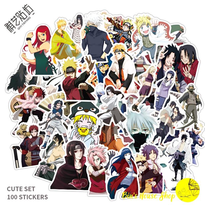 Bộ Sticker - Miến Dán Siêu Kute - Miến Dán Họa Tiết manga Naruto