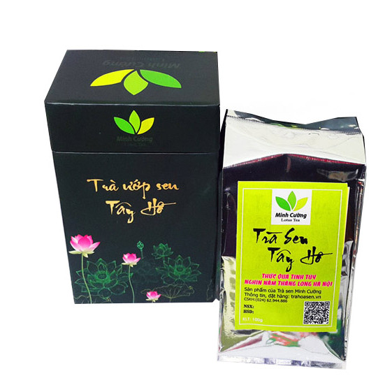 Trà Ướp Sen Tây Hồ Minh Cường Green tea (hộp 100g)