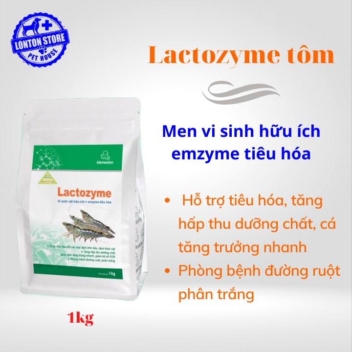 Lactozyme tôm, hỗ trợ hệ tiêu hóa và hấp thu dưỡng chất cho tôm, gói 1kg