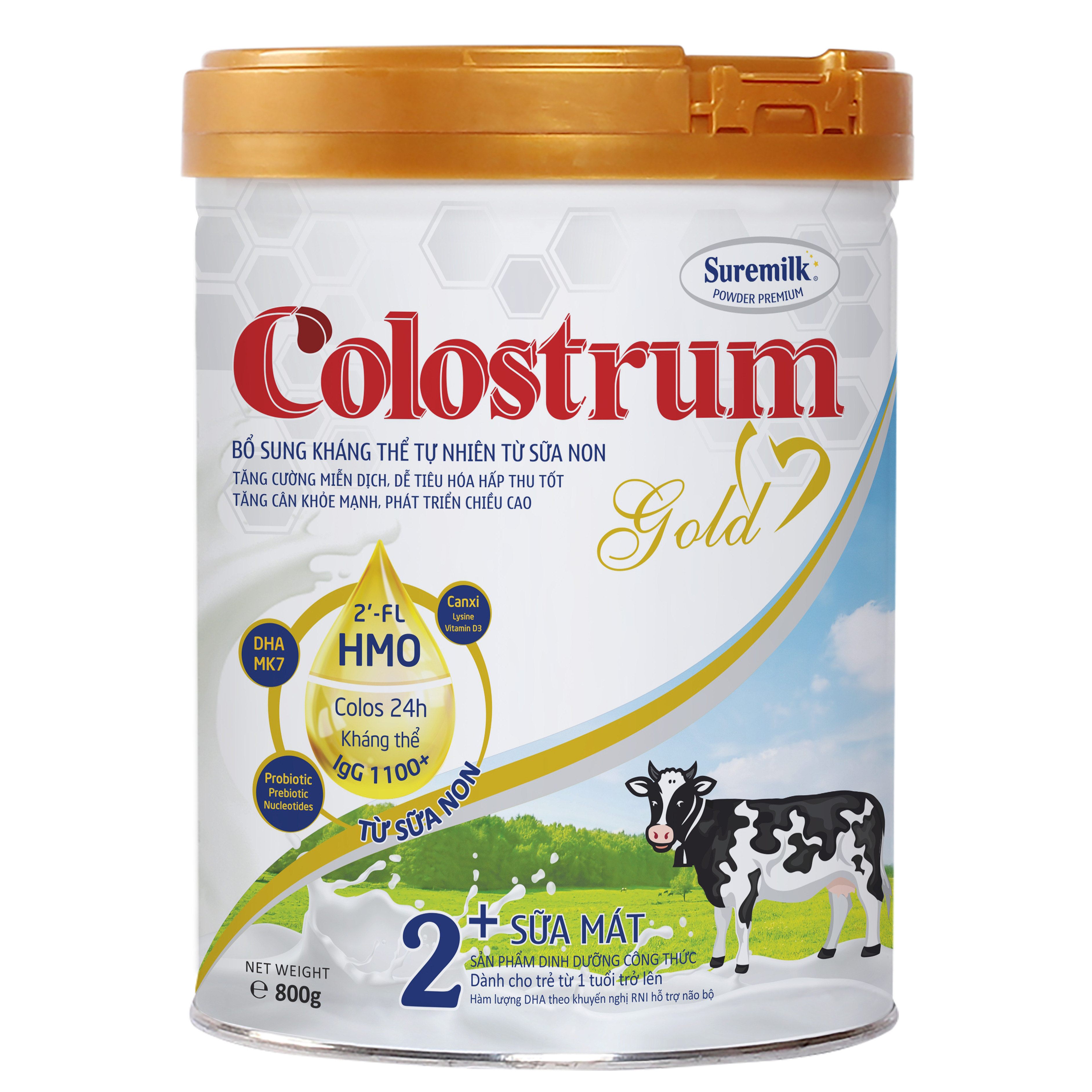 Sữa non Colostrum Powder Premium Gold 2+ 800g (dành cho trẻ từ 1 tuổi trở lên)