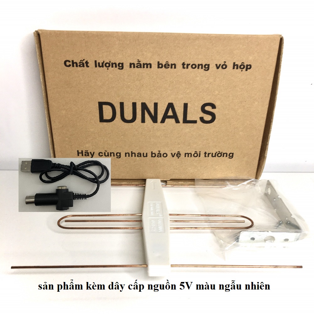 anten dvb t2 khuếch đại DUNALS dùng cho tivi tích hợp DVB T2 và đầu thu kỹ thuật số DVB T2. Hàng Chính Hãng