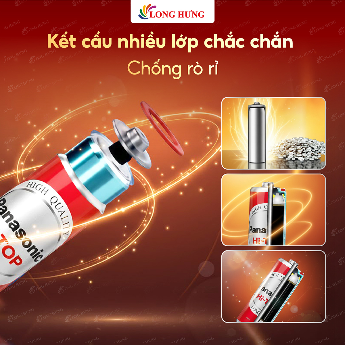 Hộp Pin than đỏ Panasonic AA R6DT/4S-V (60 viên) - Hàng chính hãng