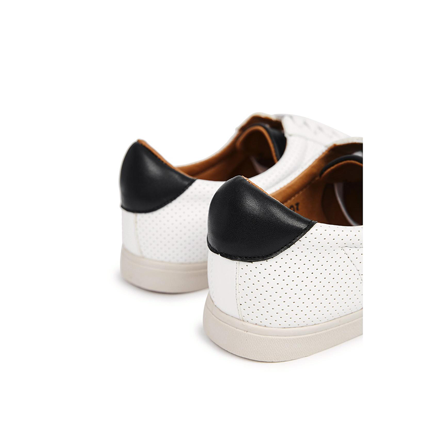 Giày Sneaker Tomoyo  Nam Cột Dây Màu Trắng Lót Da Cừu Siêu Êm TMN21507