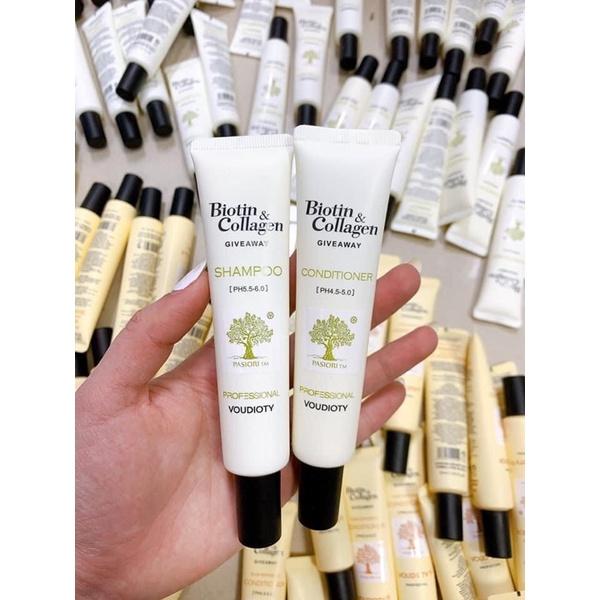 BỘ DẦU GỘI XẢ MINI BIOTIN COLLAGEN VOUDIOTY PASIORI TM GIVEAWAY 30ML*2