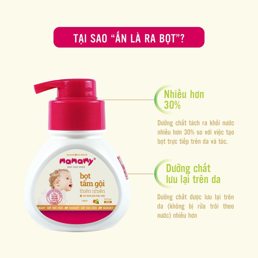 Bọt tắm gội thiên nhiên an toàn cho bé Mamamy