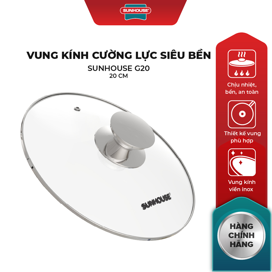 Vung kính cường lực siêu bền Sunhouse G24