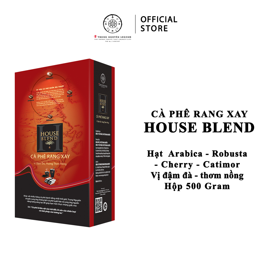 Trung Nguyên Legend - Cà phê rang xay House Blend - Hộp 500gr