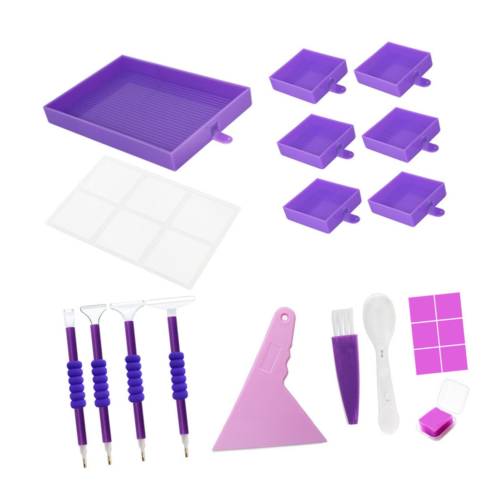 5D Diamond Paintings Tray Kits DIY Craft Flip Drill Plate Bead Sorting Trays