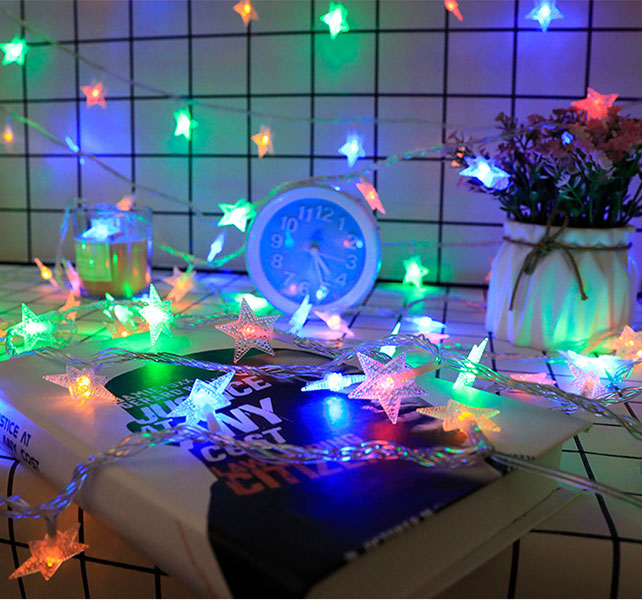 Dây Đèn Led Ngôi Sao Dài 3M - 20 Bóng Nhiều Màu Trang Trí Noel Lễ Tết