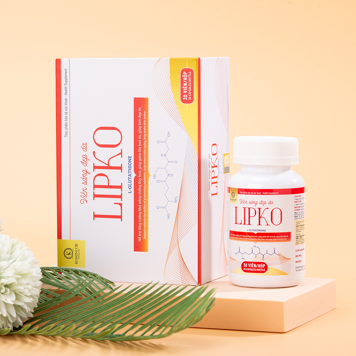 Viên uống trắng da LIPKO Kohinoor - Trắng da, sáng mịn