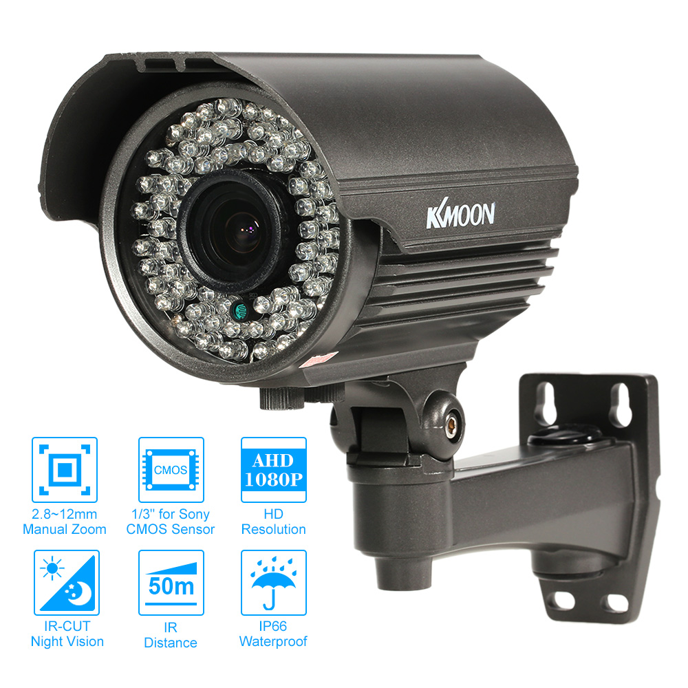 Camera Hồng Ngoại Cảm Biến Ban Đêm Lấy Nét Thủ Công Cho Sony CMOS 2.0 MP Kkmoon Đen
