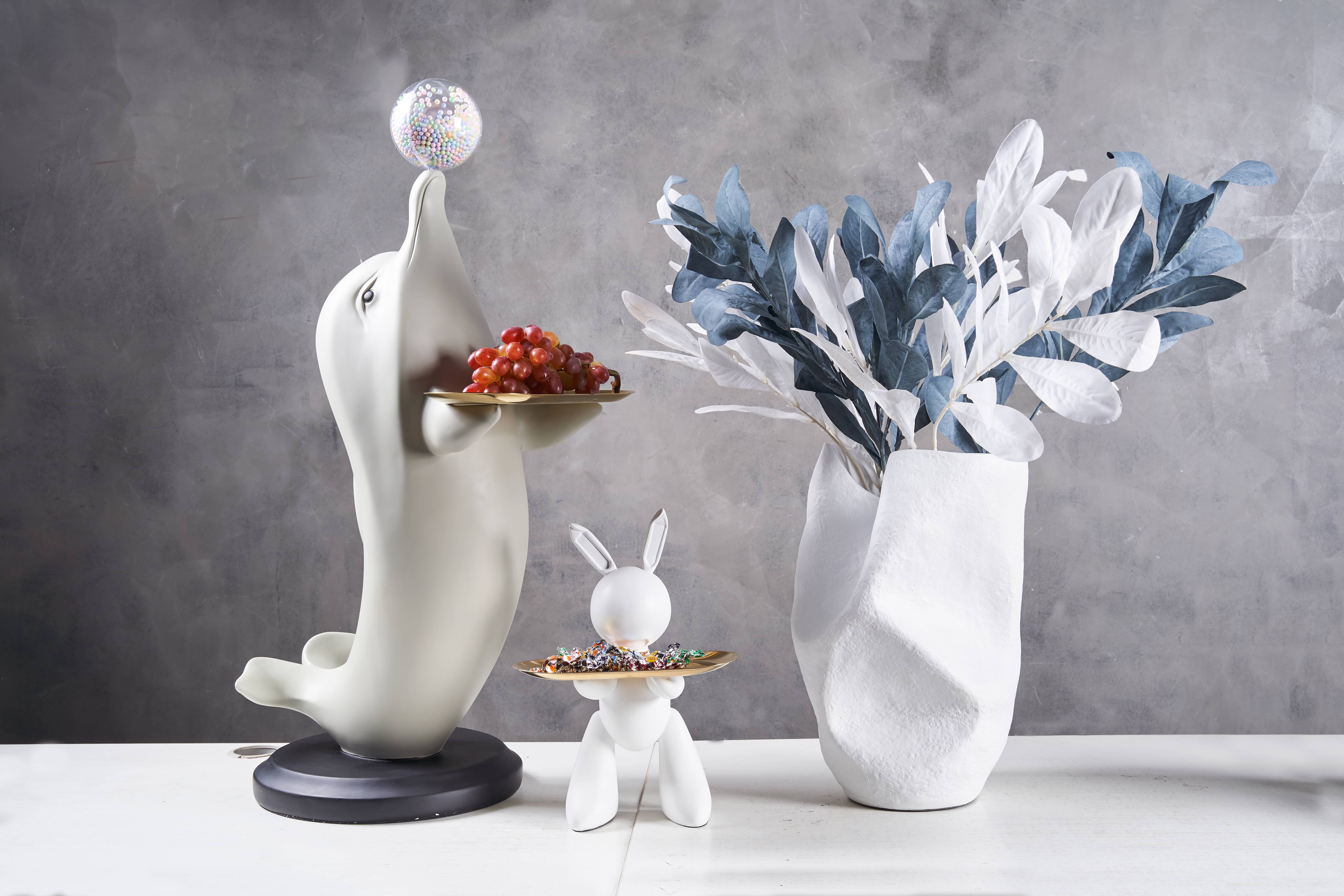 Decor cá heo đỡ đĩa