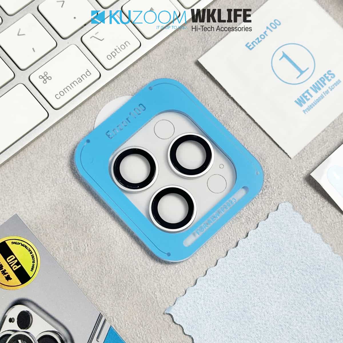 Kính Cường Lực Lens Camera KUZOOM AR màu Cam cho iPhone 17 Pro / 17 Promax - hàng chính hãng