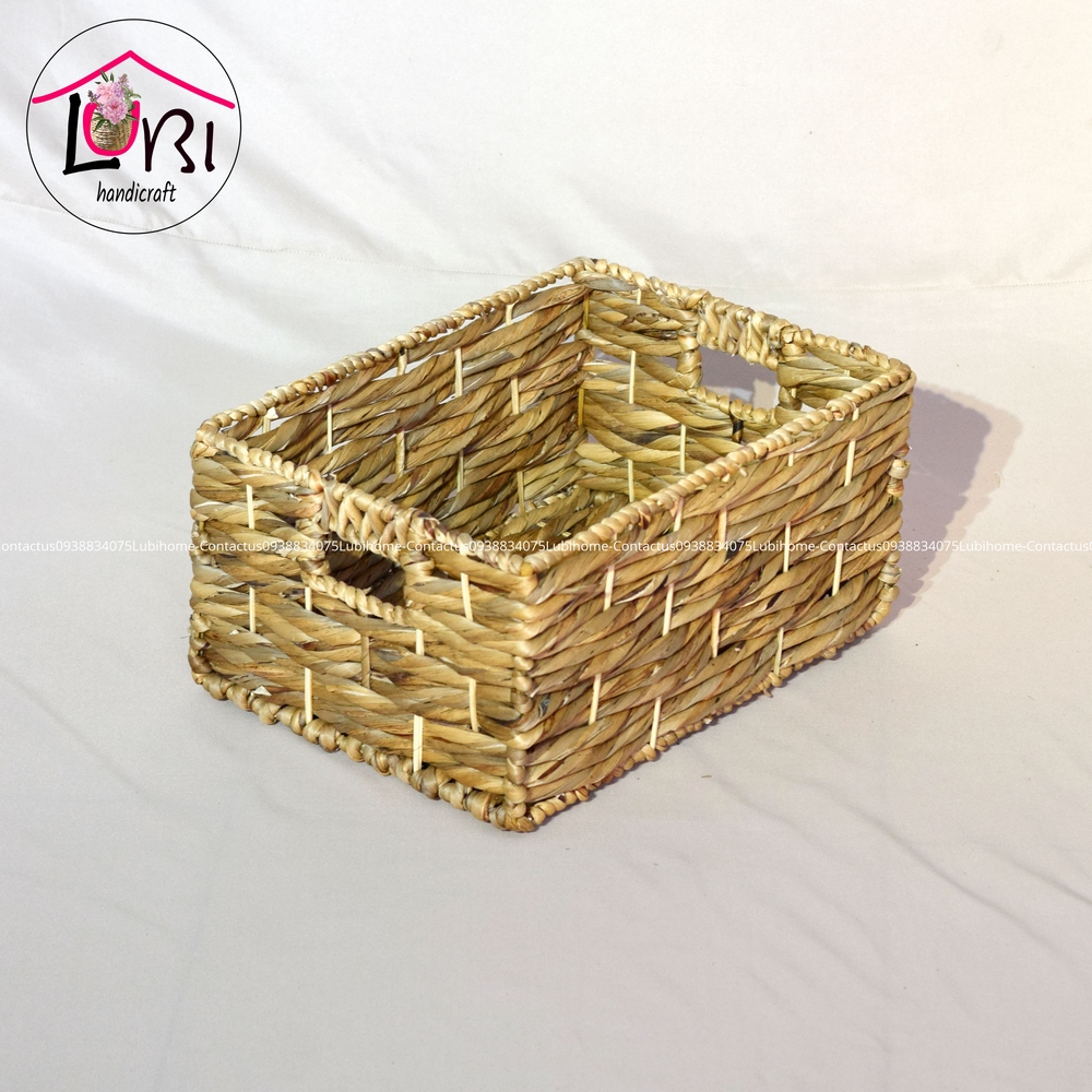 Sọt đựng đồ lục bình hình chữ nhật - bộ 3