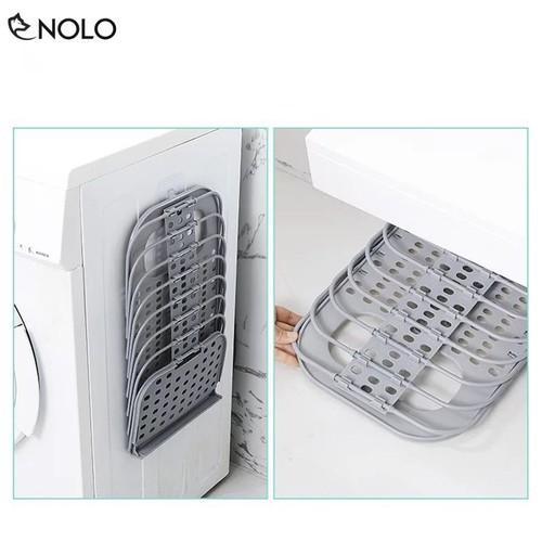 Bộ Sọt Giỏ Đựng Quần Áo Vật Dụng Treo Tường Chất Liệu Nhựa PP Có Thể Gấp Gọn Tiện Dụng - MÀU TRẮNG - Hàng Chất Lượng