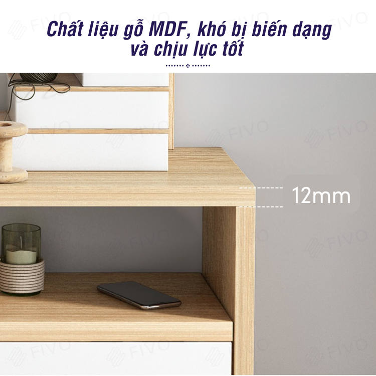 Kệ Sách Để Bàn Mini Bằng Gỗ Cao Cấp FIVO Mã FB20, Lắp Ráp Thông Minh, Đơn Giản Tại Nhà Có Hướng Dẫn Chi Tiết (Kích Thước 80x20x60cm)