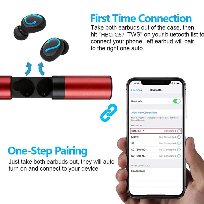 Mới Q067 TWS Bluetooth Tai Nghe Có Mic Thể Thao Tai Màn Hình Hiển Thị Đèn LED Không Dây Tai Nghe HiFi Stereo Tai Nghe Nhét Tai Tai Nghe