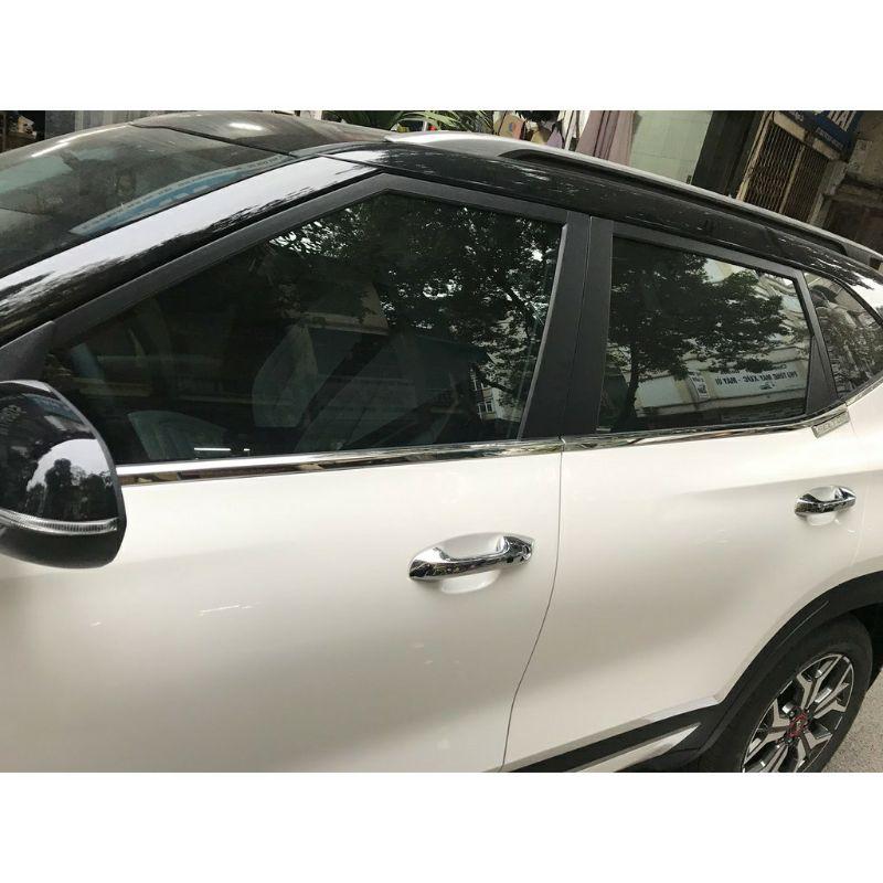 Nẹp Chân Kính Inox Xe Kia Seltos 2020 2021 -Bộ 4 chi tiết