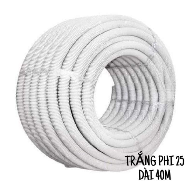 Ống nhựa luồn dây điện ruột gà- ống luồn ruột gà trắng 16,20,25 - bán lẻ theo mét