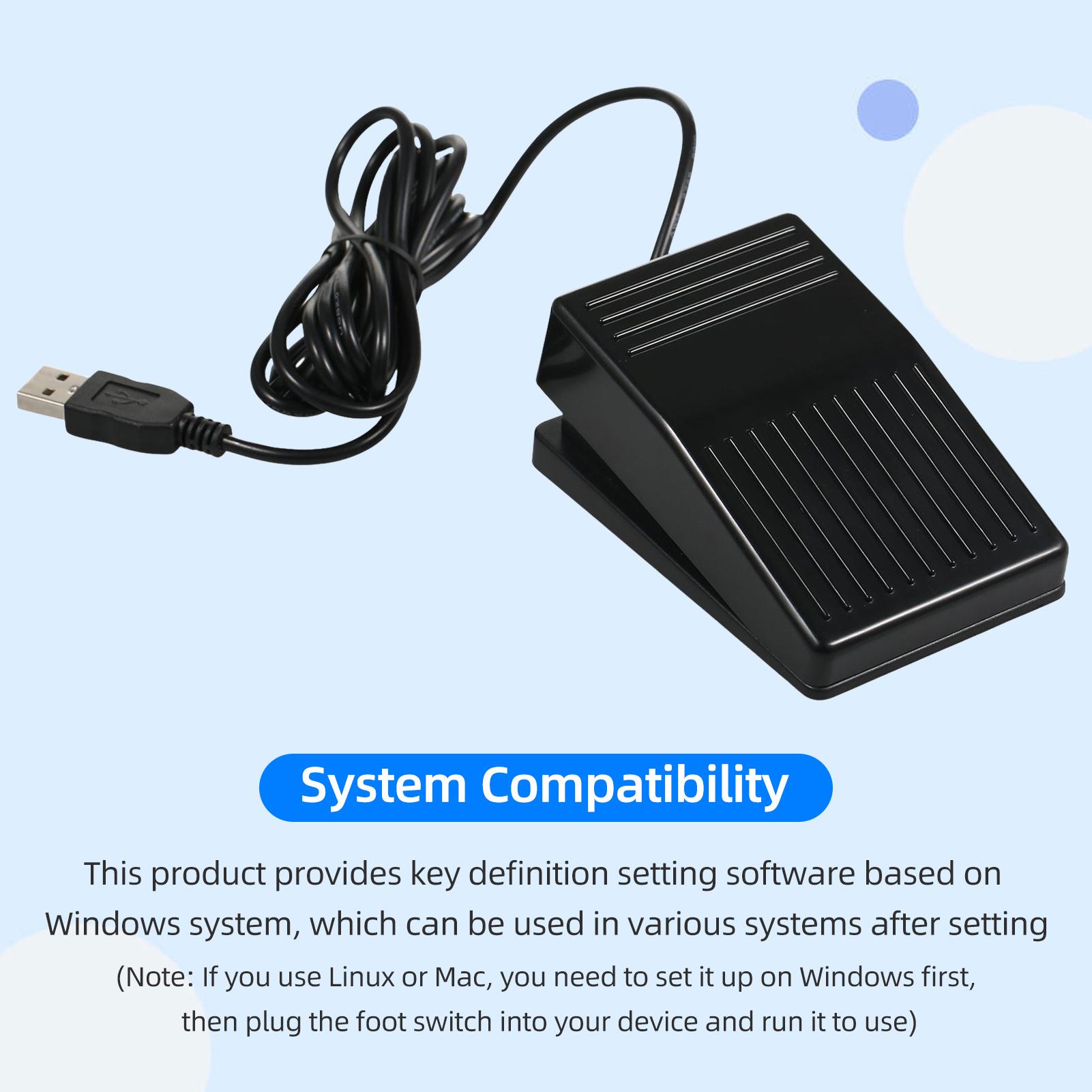 FS22-P USB Single Foot Switch Multifunctional Customized Foot Pedal Photoelectric Switch for Image Acquisition Music Game Control