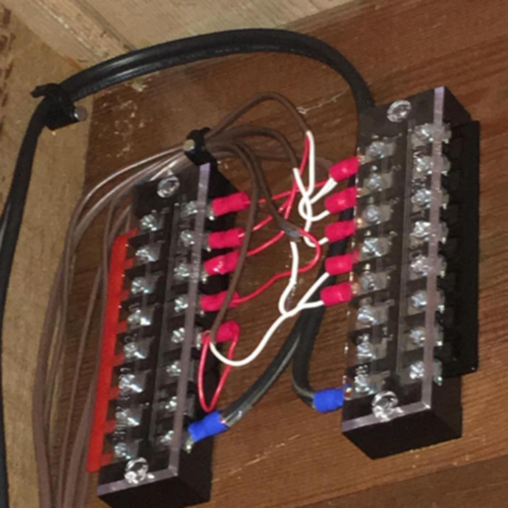 5Pcs Dual Row 6P Screw Barrier Terminal Block with Fork Type Terminal Barrier Strips