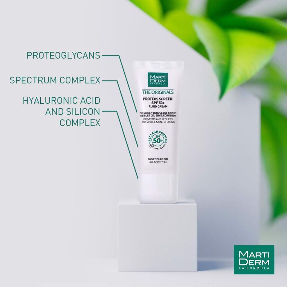 Kem Chống Nắng Phổ Rộng Toàn Diện Ngừa Lão Hóa, Phòng Chống Nám Quay Lại - MartiDerm The Originals Proteos Screen SPF50+ 40ml