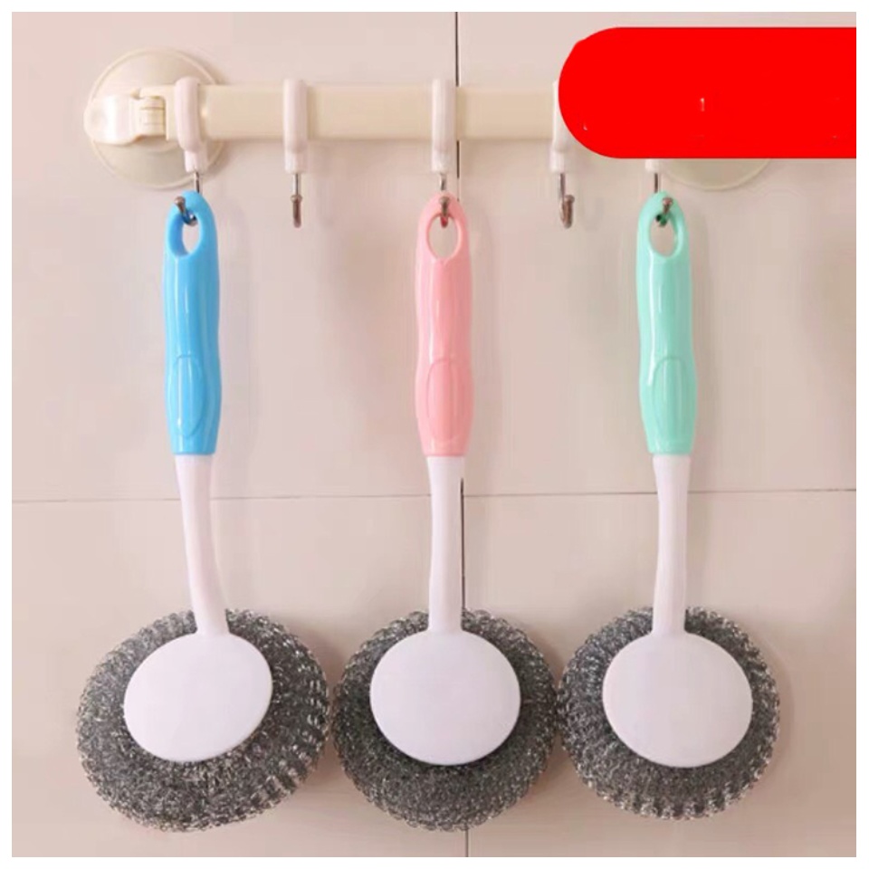 COMBO 3 cây cọ rửa nồi xoong cầm tay có bối sắt tiện lợi
