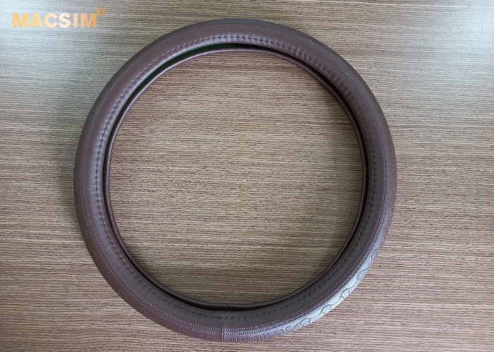 Bọc vô lăng cao cấp Macsim mã L620 mới chất liệu da thật - Khâu tay 100% size M màu cafe