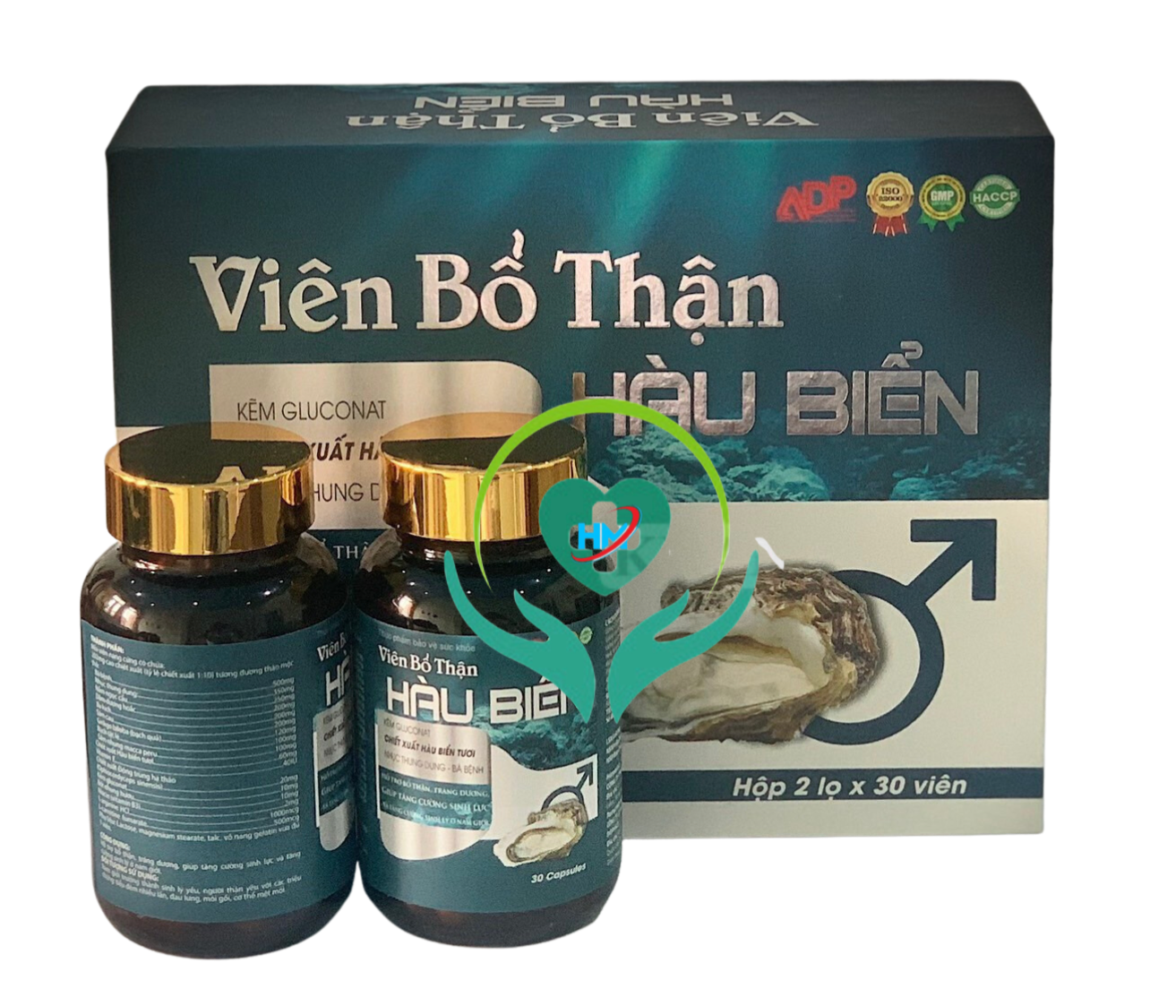 ￼Viên BỔ THẬN HÀU BIỂN - Hộp 2 lọ x 30 viên - Giúp bổ thận, tráng dương, tăng cường sinh lực cho nam giới, Lisse