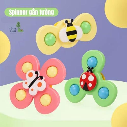 Set 3 con quay Spinner cho bé, Spinner con quay gắn tường,đồ chơi chong chóng dính tường,Spinner hình con vật dễ thương