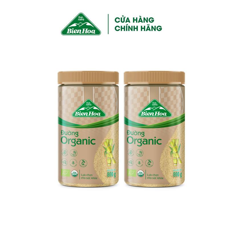 Combo 2 Hủ Đường Organic Biên Hòa hũ 800g/hũ