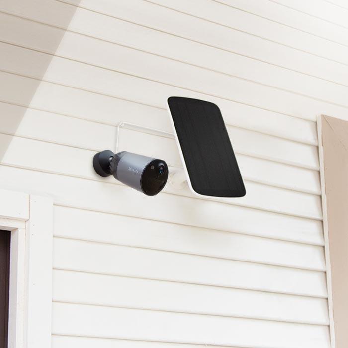 Camera Wifi ngoài trời Dùng Pin Sạc in EZVIZ CS-BC1C + kèm pin mặt trời CS-CMT-Solar - hàng chính hãng