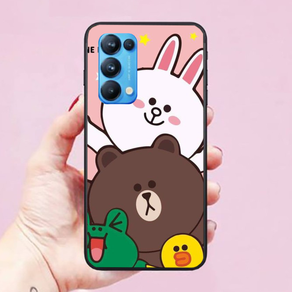 Ốp lưng điện thoại dành cho Oppo Reno 5 hình Gấu Bears Dễ Thương