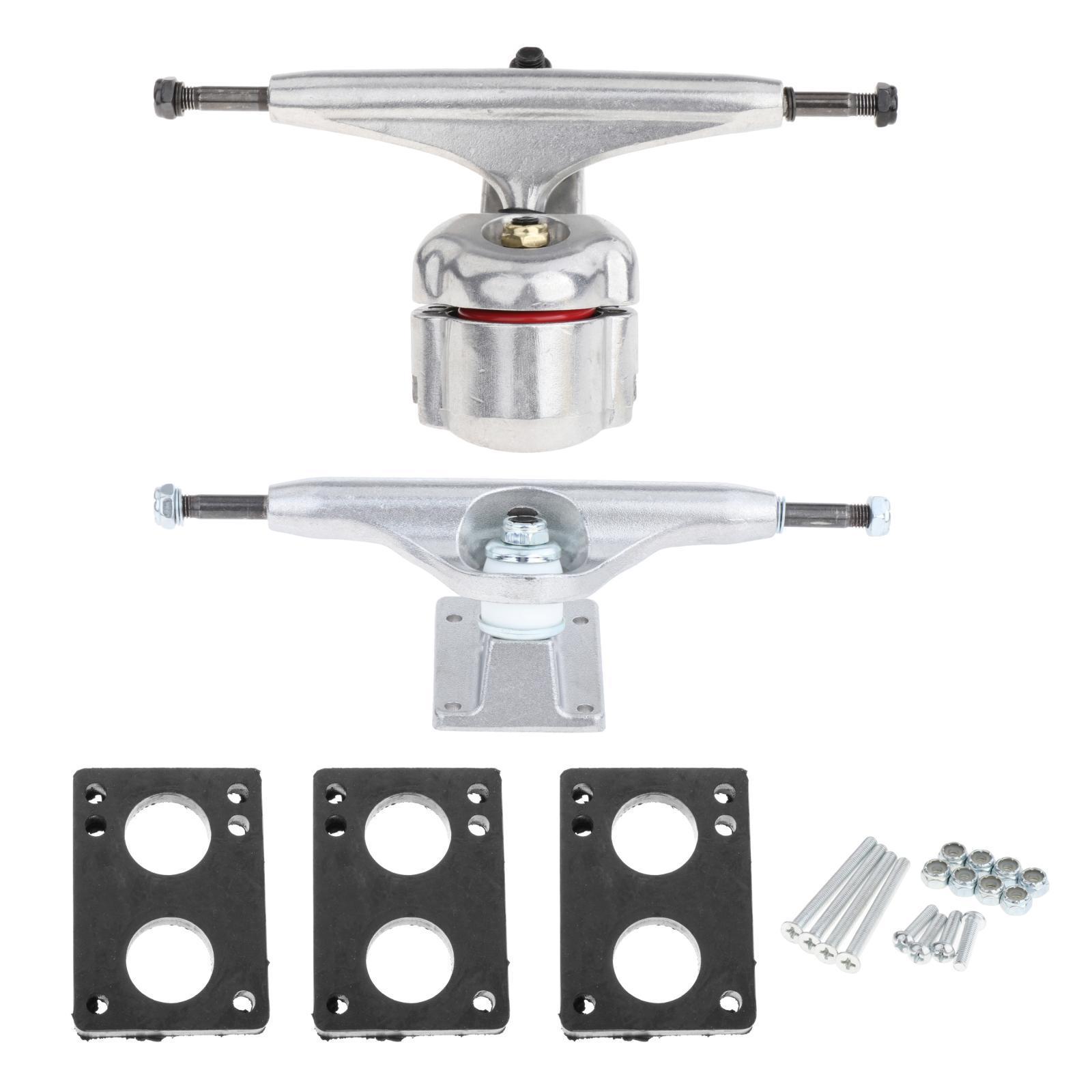 1 Set Skateboard Trucks 6.25inch Riser Pads Bracket Mounting Longboard Decks