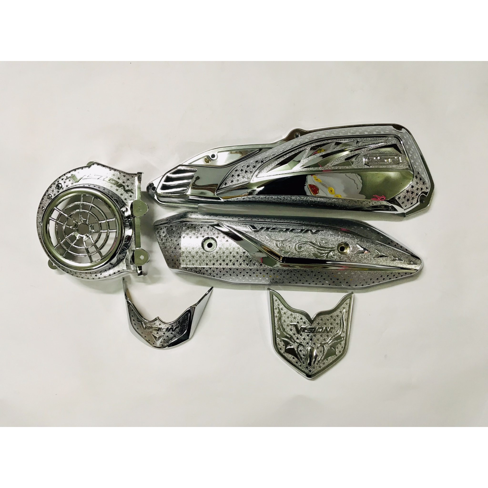 Full Bộ Xi Inox dành cho xe máy Vision 2015 - 2018 BẢO LONG RACING