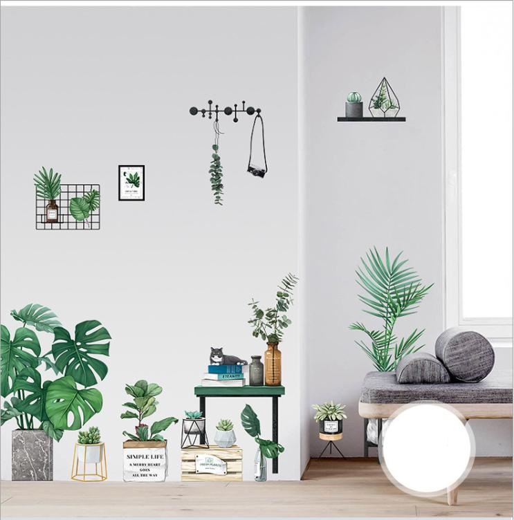 Decal dán tường tranh trang trí tiểu cảnh Simple Life phong cách Vintage Hàn Quốc DCX067 (85 x 165 cm)