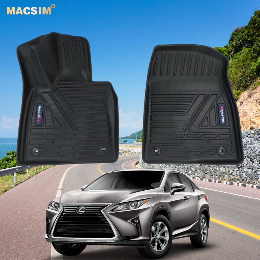 Thảm lót sàn xe ô tô Lexus RX 300-350 2016- 2022 Nhãn hiệu Macsim chất liệu nhựa TPE đúc khuôn cao cấp - màu đen