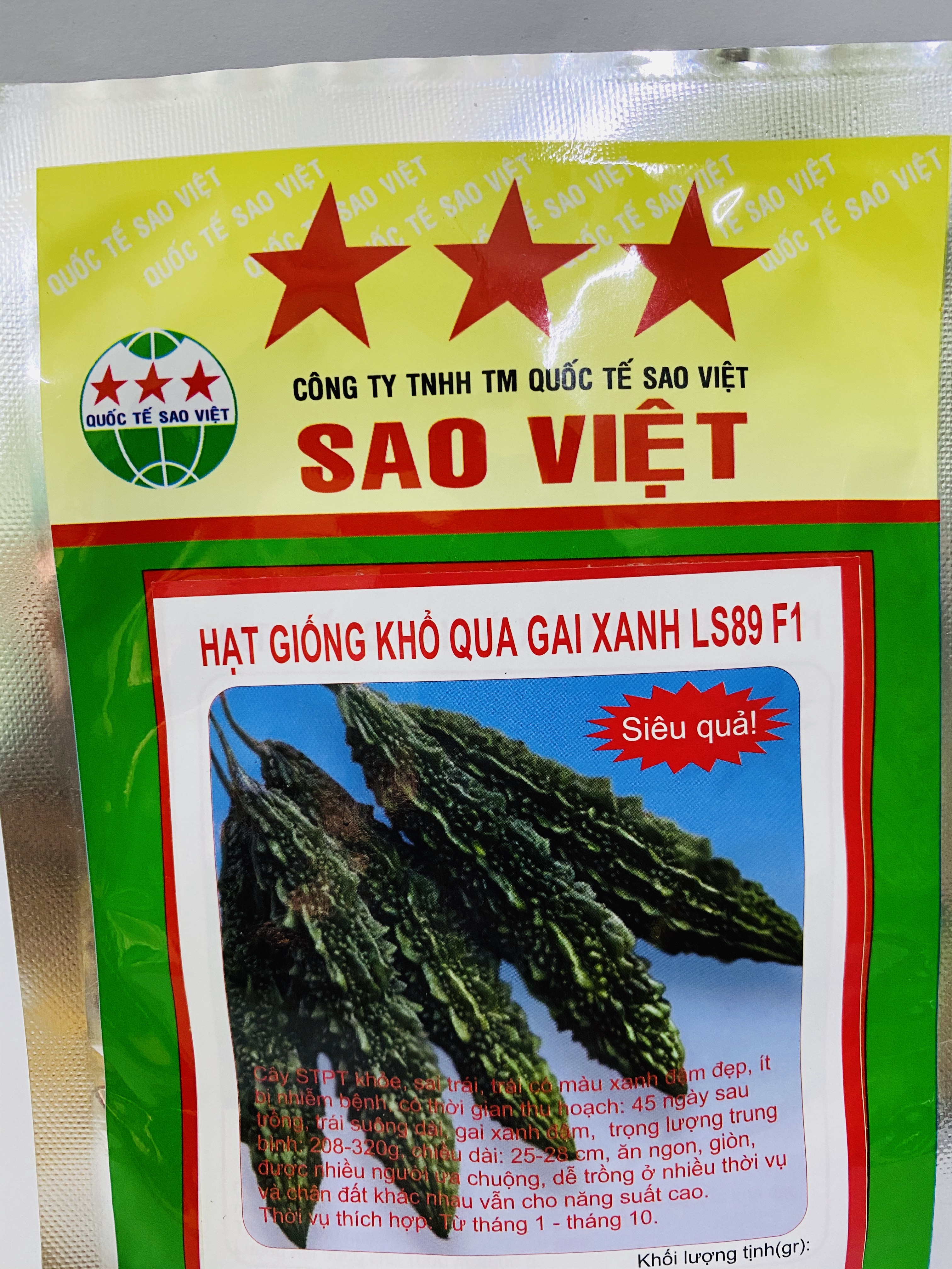 Hạt giống khổ qua gai xanh LS89 F1