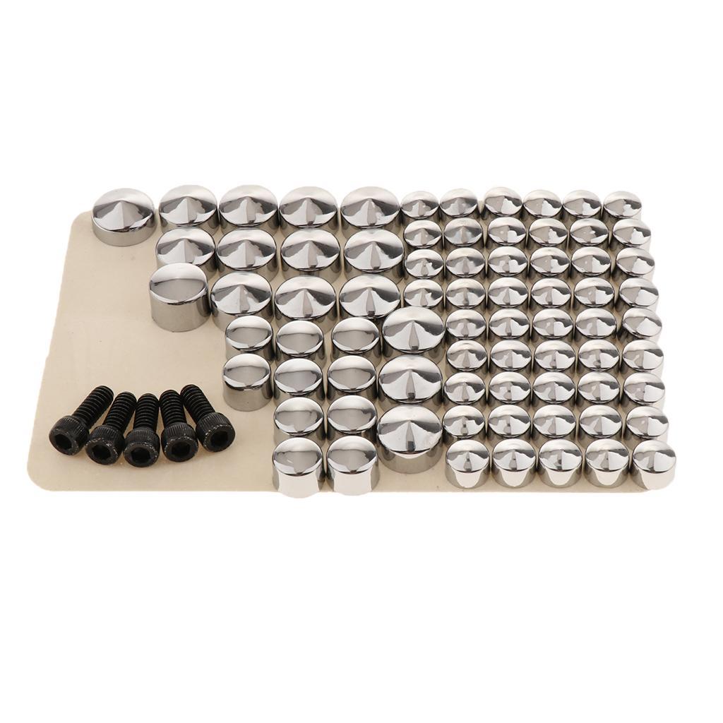 Solid Motorcycle Chrome ABS Toppers Caps Cover for FLT/