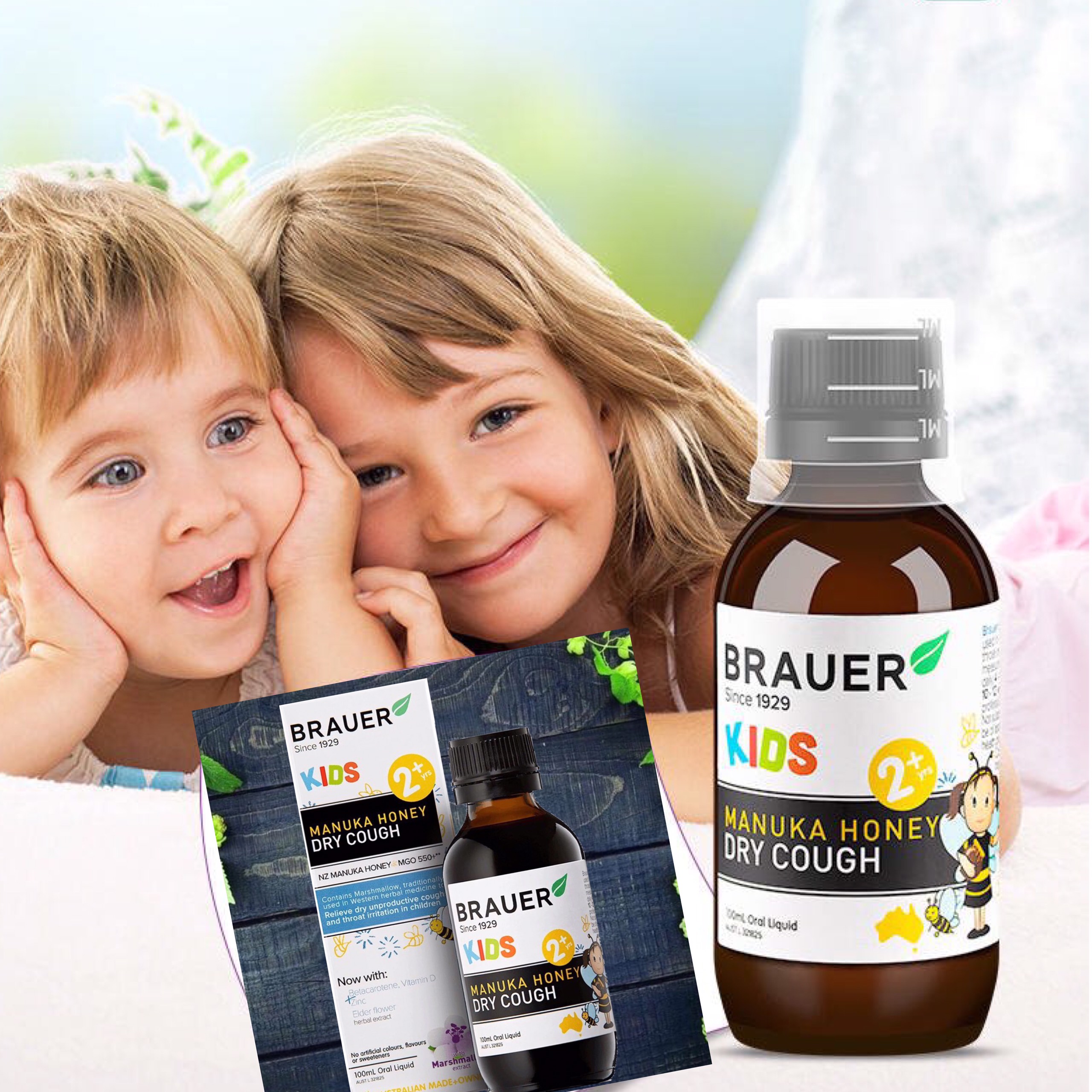 Hỗ Trợ chữa ho cho trẻ Brauer Kids Manuka Honey Dry Cough Úc - QuaTangMe Extaste