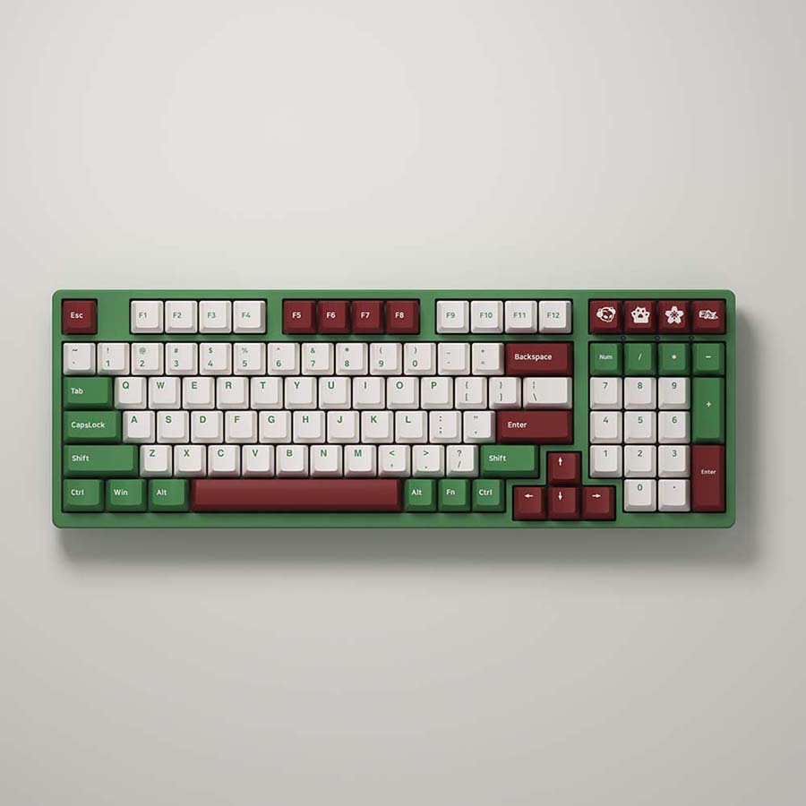 Bàn phím AKKO 3098 DS Matcha Red Bean (Gateron Cap