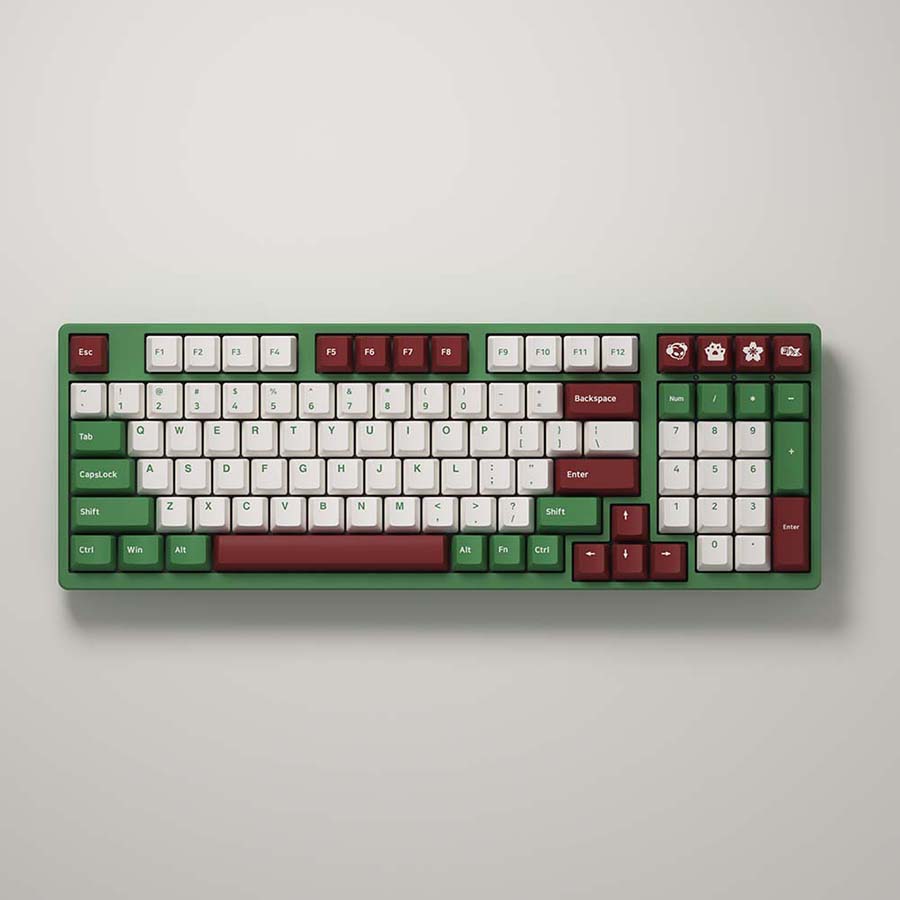Bàn phím AKKO 3098 DS Matcha Red Bean - Hàng chính hãng