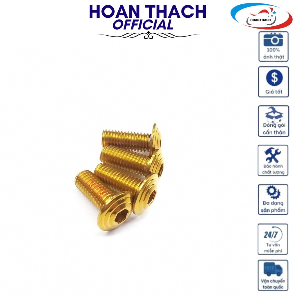 Ốc 8L15 Đầu Dù Vàng dùng cho nhiều dòng xe máy SP016475 (giá 1 con)