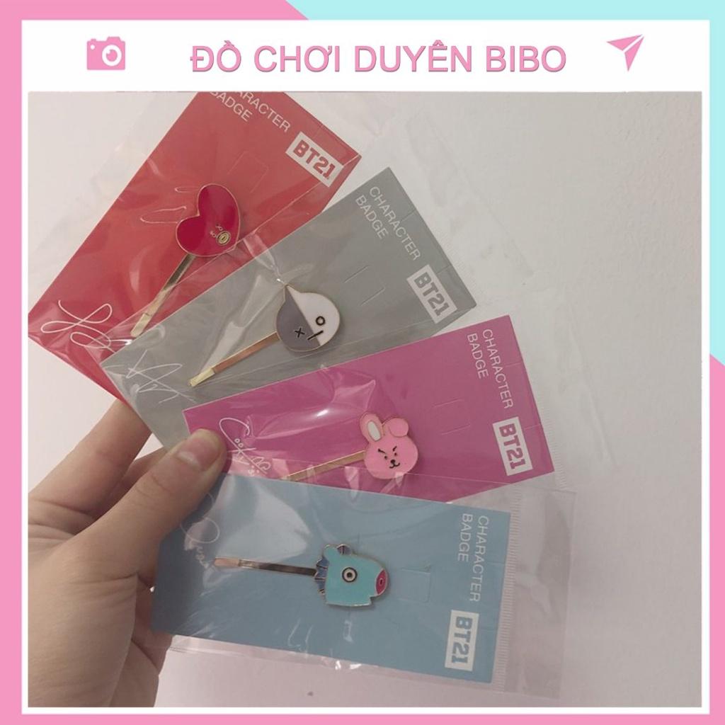 Kẹp tóc mái BT21 dài 7cm bằng thép cao cấp