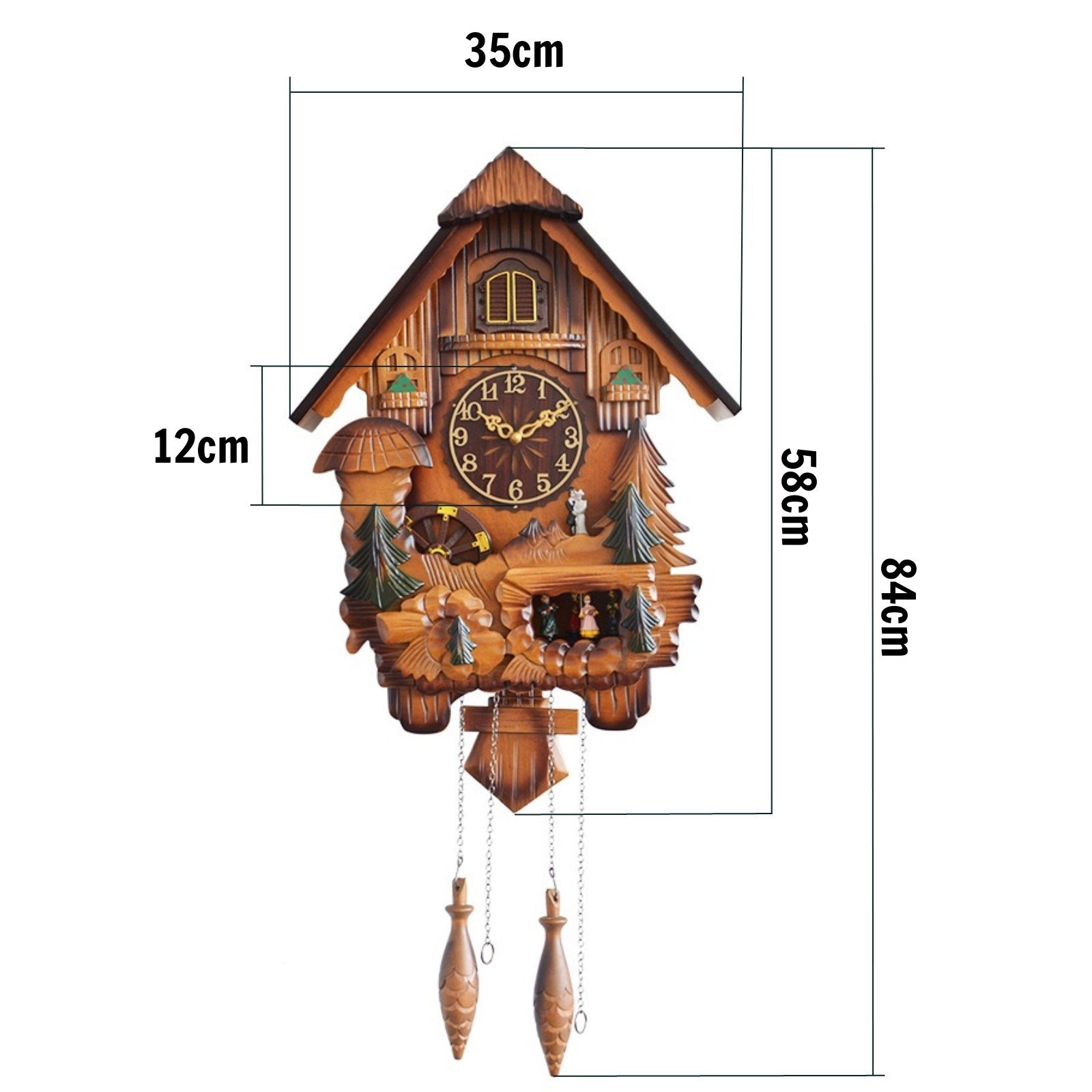 Đồng hồ treo tường chim cúc cu phong cách tân cổ điển DHCTT07