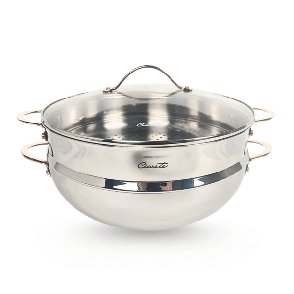 Bộ chảo sâu và xửng hấp Ciwete 32cm SS0105-3P hàng chính hãng