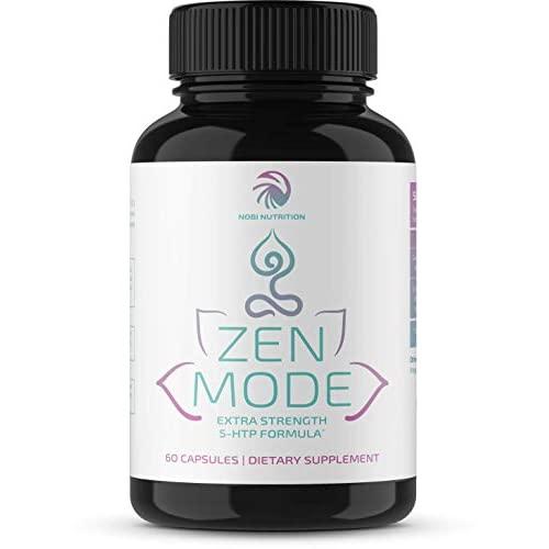 Nobi Nutrition 5-HTP Supplement 200mg - Mood & Serotonin Booster, Anxiety Relief, Wellness & Brain Support, Nootropic Dopamine - Natural Anti Stress - 60 Capsules