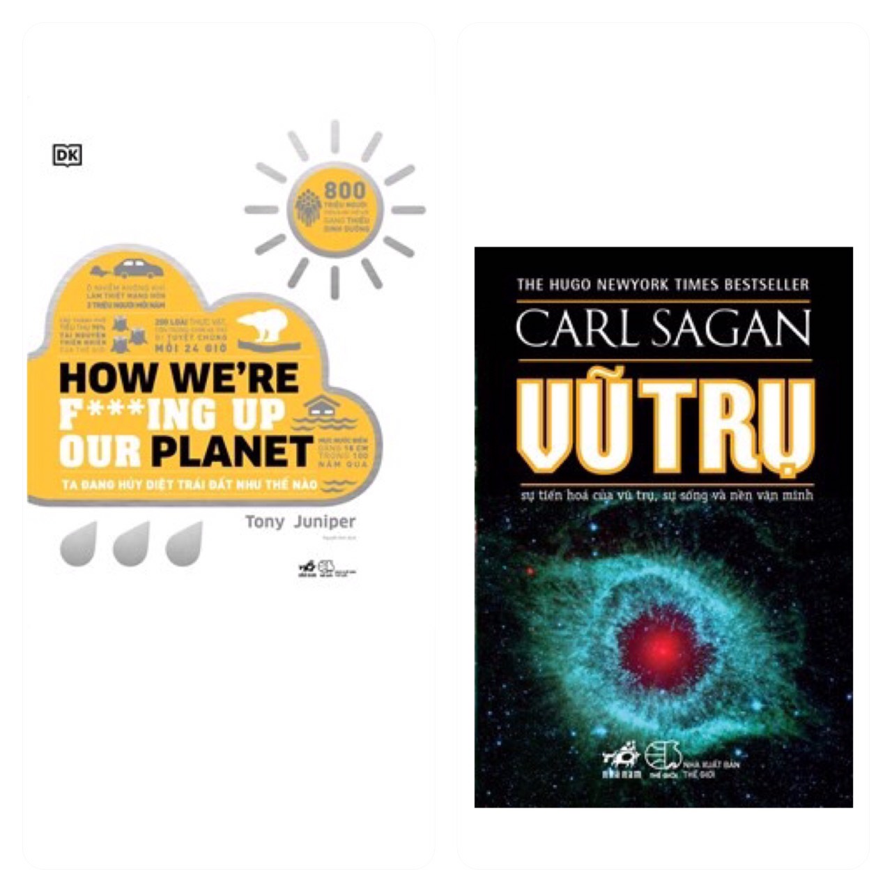 Combo 2 cuốn: HOW WE’RE F***ING UP OUR PLANET – TA ĐANG HỦY DIỆT TRÁI ĐẤT NHƯ THẾ NÀO + VŨ TRỤ - GIẢI HUGO 1981 ( Bộ Sách Khám Phá Khoa Học/ Vấn Đề Về Môi Trường/ Tặng Kèm Bookmark)