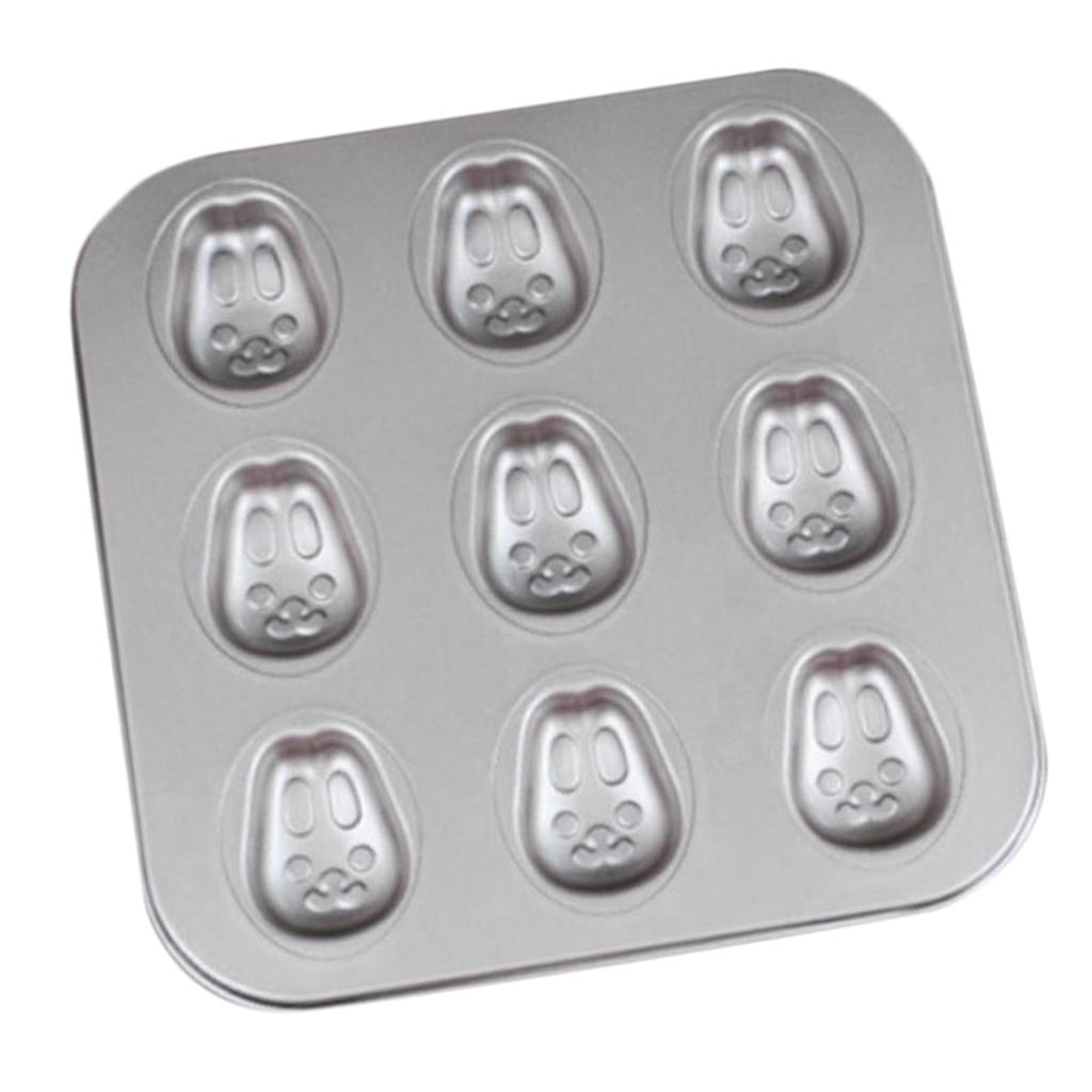 Mold Cake Pan Cupcake Cake Muffin Bakeware for Oven Baking 9 Holes-Rabbits
