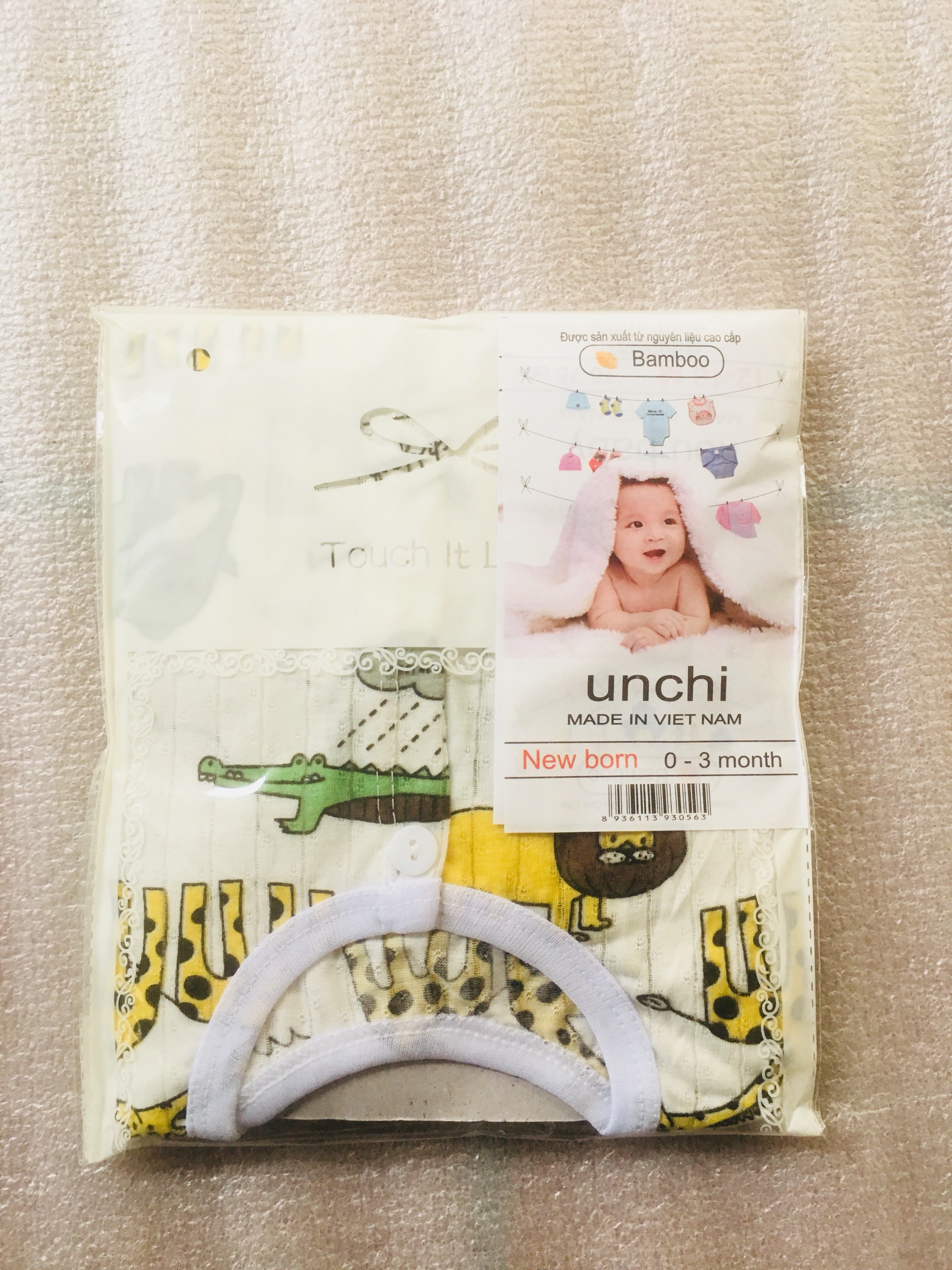 Combo 5 Bộ Quần Áo Trẻ Sơ Sinh Cao Cấp Sợi Cotton Fiber Bamboo Dành Cho Bé 0-3 Tháng Tuổi